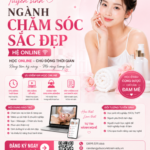 🌸💄 HỌC NGÀNH CHĂM SÓC SẮC ĐẸP – NGHỀ HOT, TƯƠNG LAI RỘNG MỞ💕
