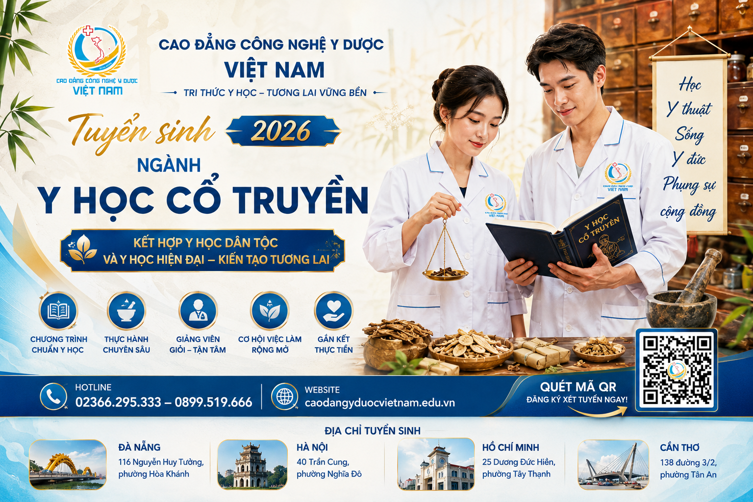 🌿 TUYỂN SINH NGÀNH Y HỌC CỔ TRUYỀN 2026 🌿 ✨ Giữ gìn tinh hoa – Chăm sóc bằng y đức ✨